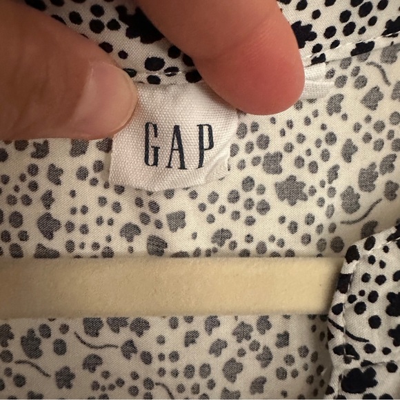 GAP Black and White Sleeveless V-Neck Midi Cinch Waist Sundress - S - Picture 2 of 5